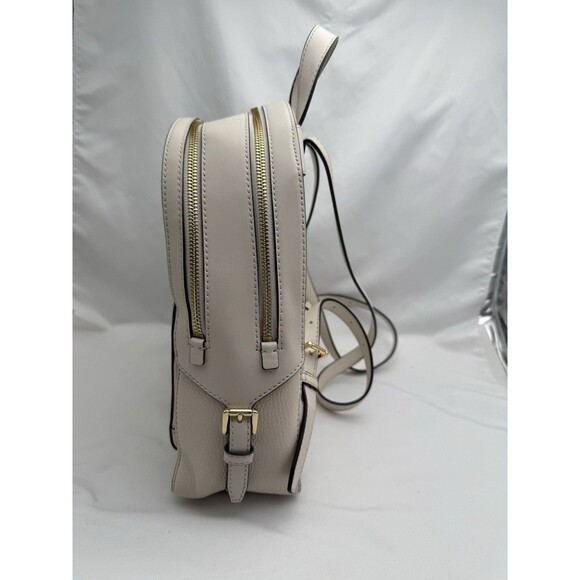Michael Kors Jaycee Medium Pebbled Leather Backpack Light Cream Flaws - Picture 2 of 16